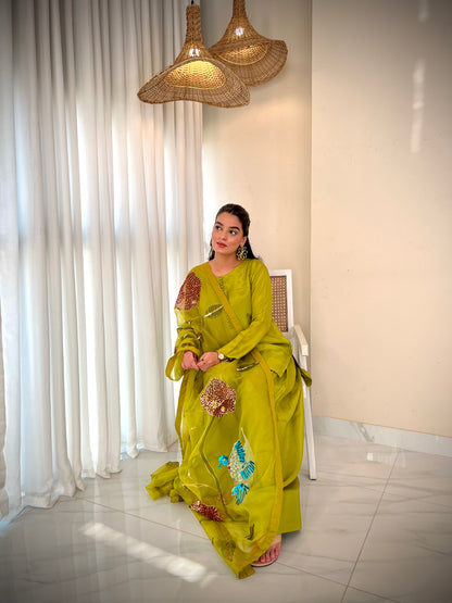 Dhani Green Dupatta