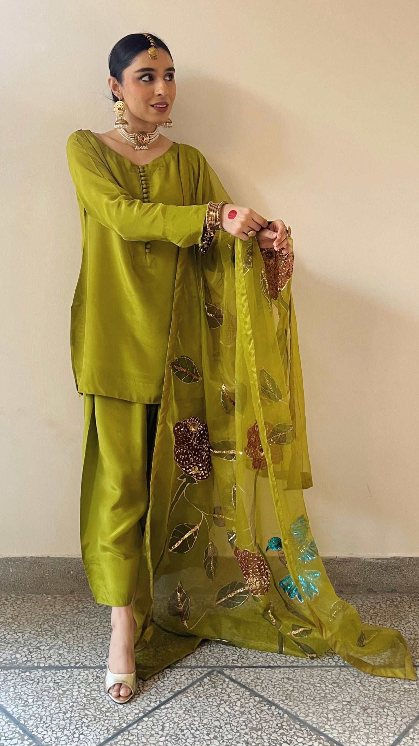 Dhani Green Dupatta